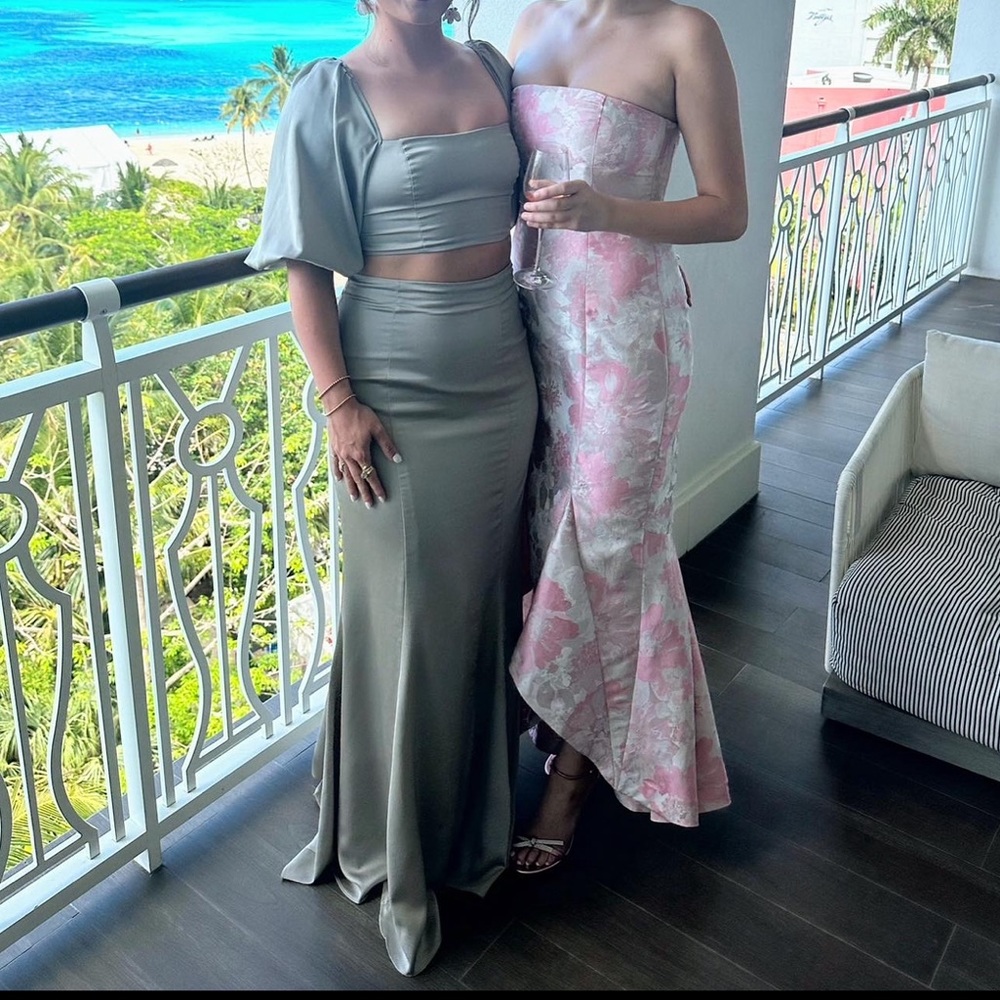 Sage Green Bridesmaid Two-Piece Set - Picture 9 of 10